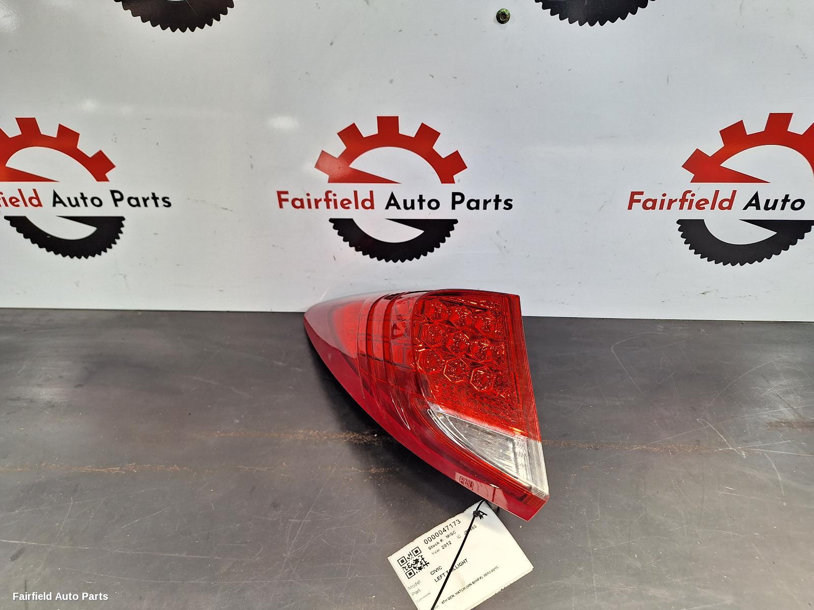 2012 Honda Civic Left Taillight