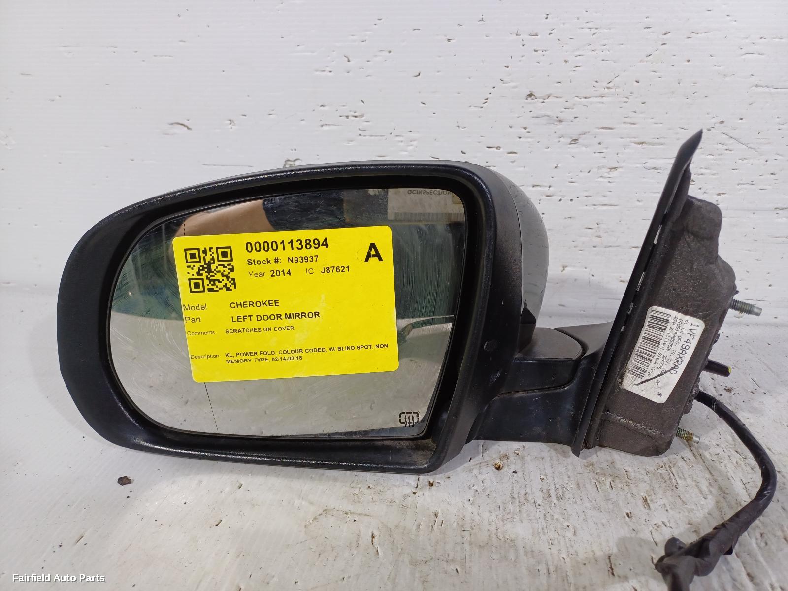 2014-2018 Jeep Cherokee Left Door Mirror