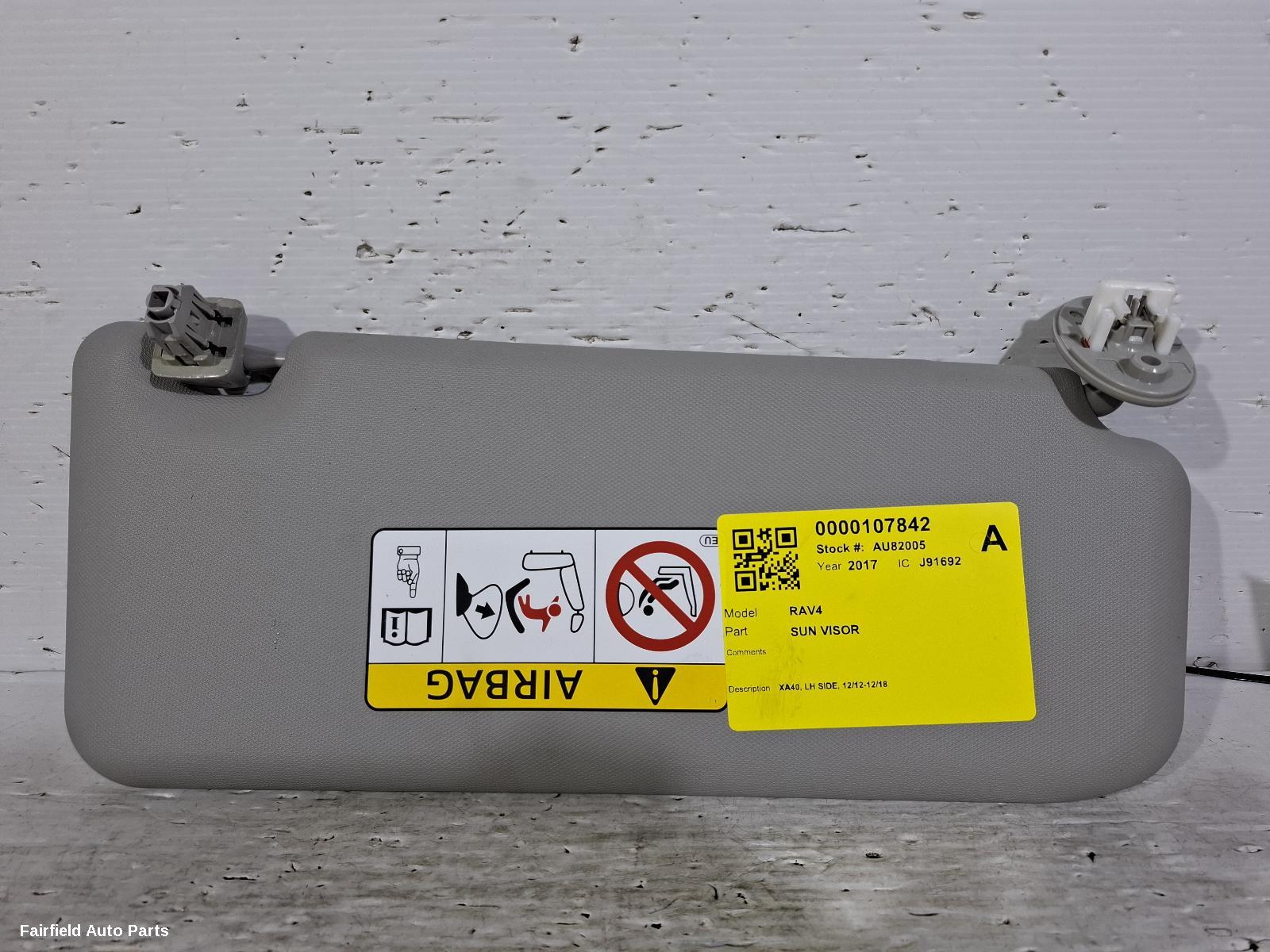 2012-2018 Toyota Rav4 Sunvisor