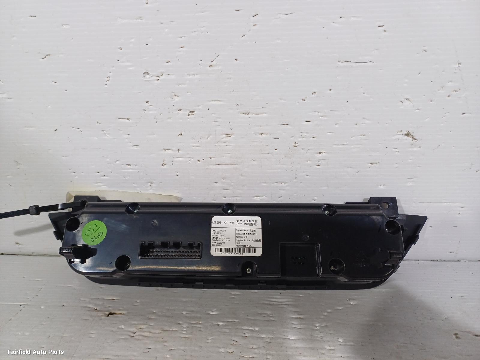 2017-2025 Ldv D90 Heater Ac Controls