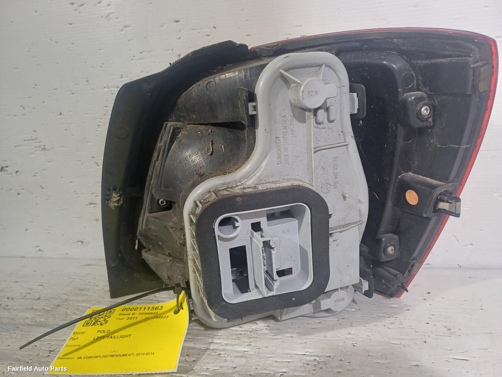 2010-2014 Volkswagen Polo Left Taillight
