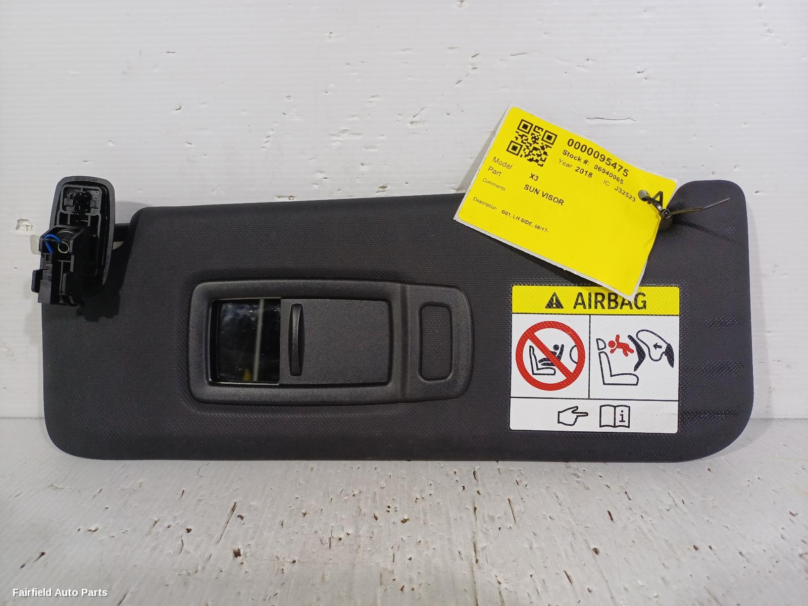 2017-2023 Bmw X3 Sunvisor