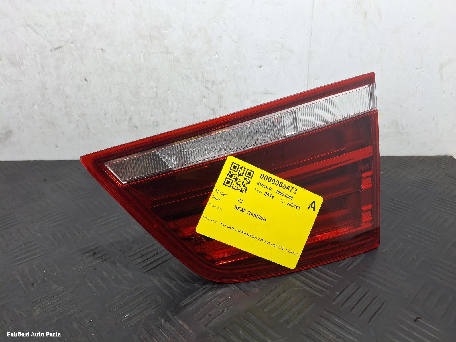 2010-2017 Bmw X3 Rear Garnish
