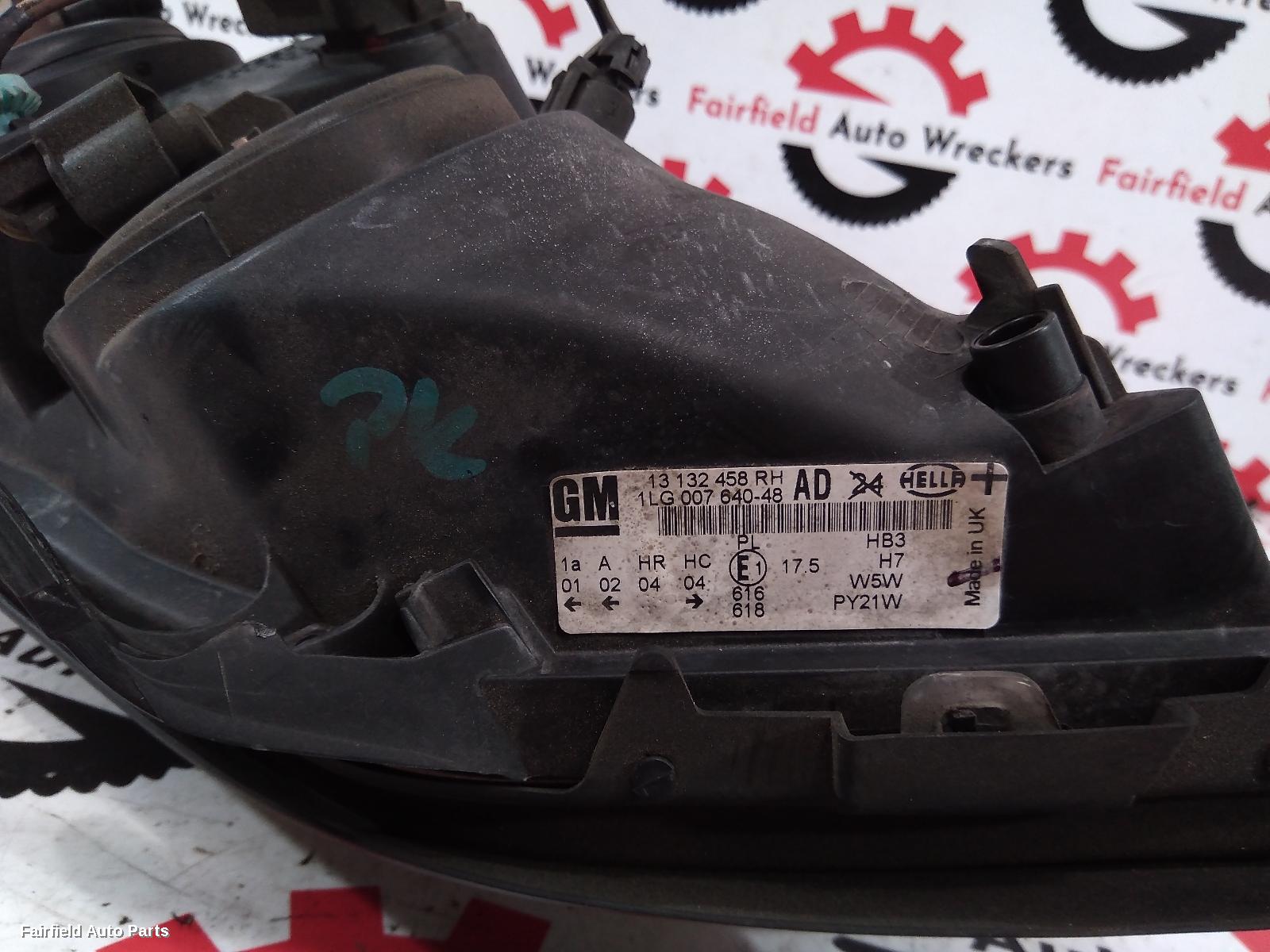 2004 Holden Astra Right Headlamp