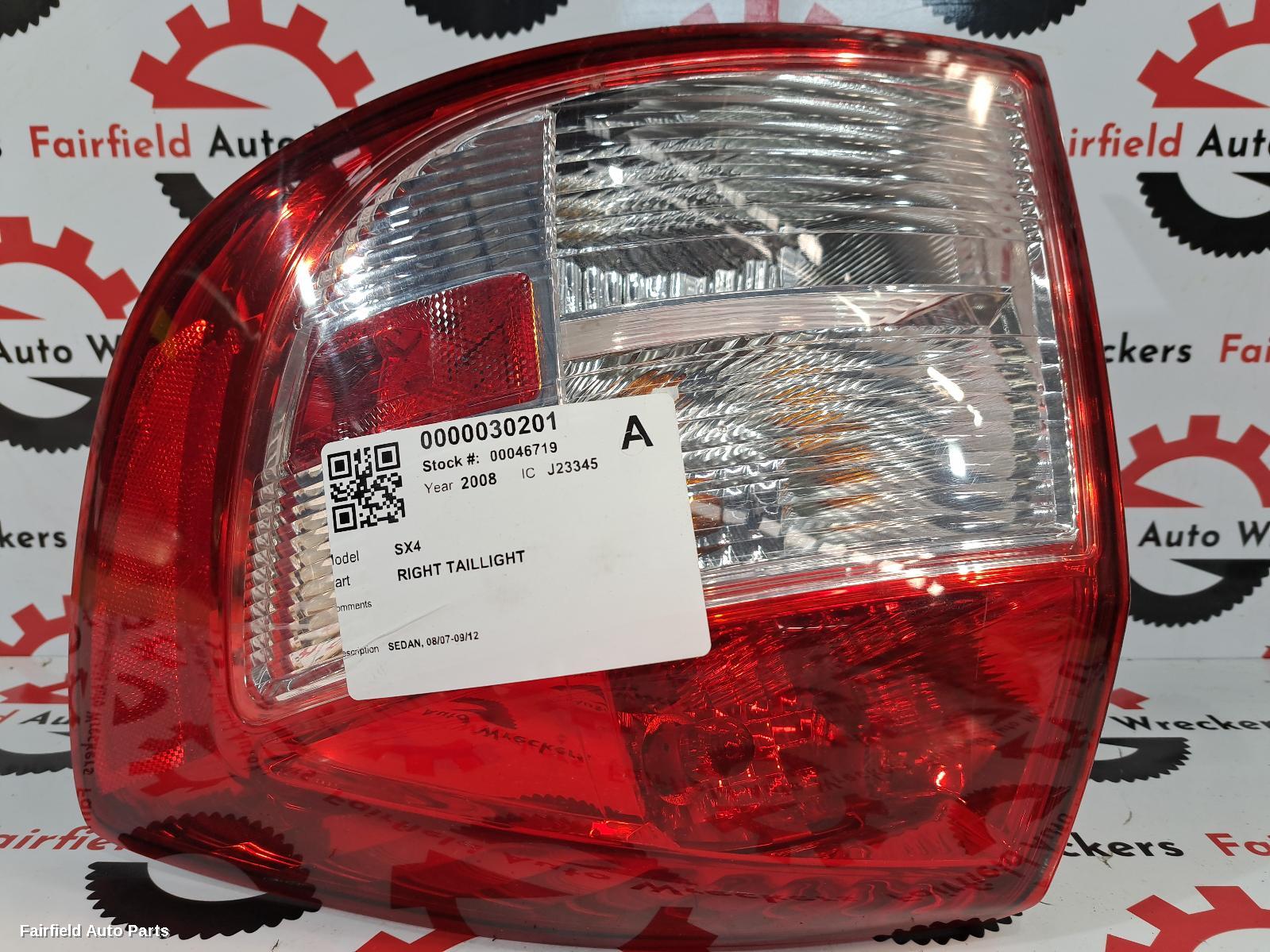 2008 Suzuki Sx4 Right Taillight