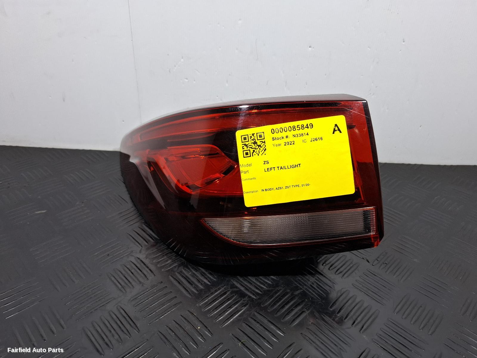 2020-2024 Mg Zs Left Taillight