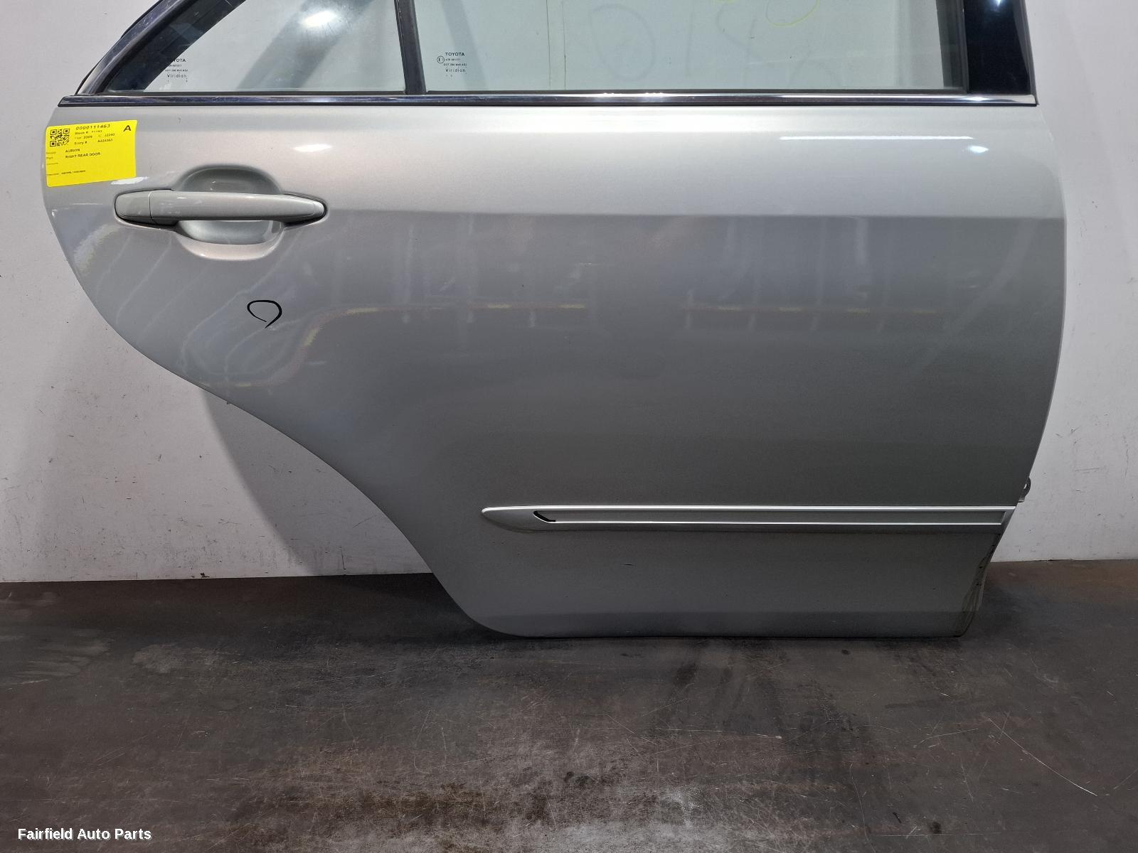 2006-2009 Toyota Aurion Right Rear Door Sliding