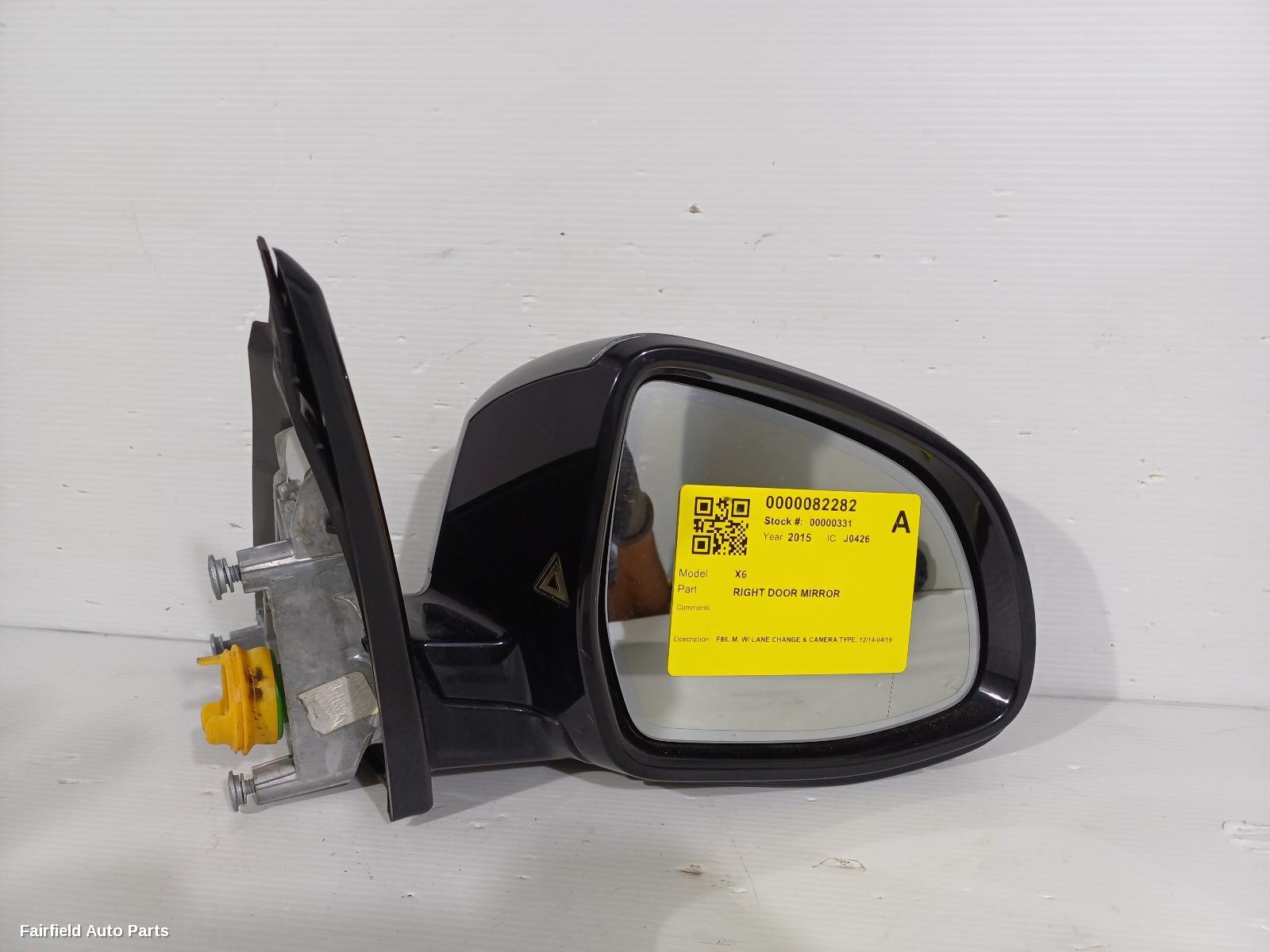 2014-2019 Bmw X6 Right Door Mirror