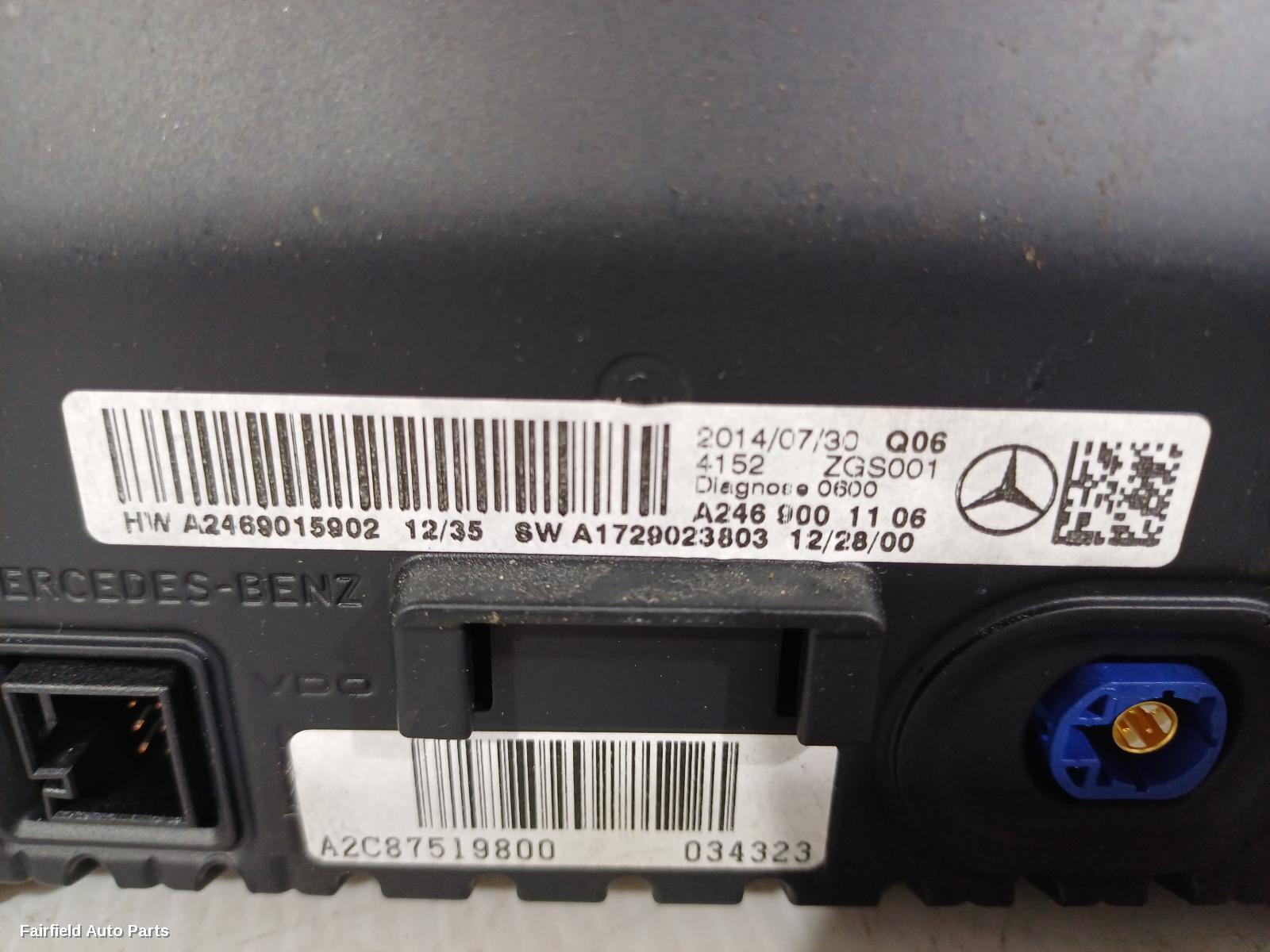 2012-2015 Mercedes A Class Radio Cd Dvd Sat Tv