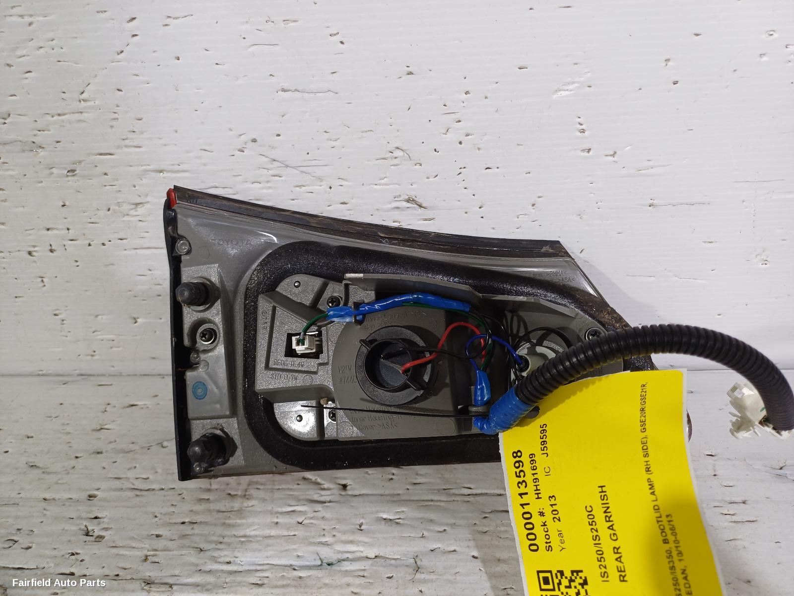 2010-2013 Lexus Is250/is250c Rear Garnish