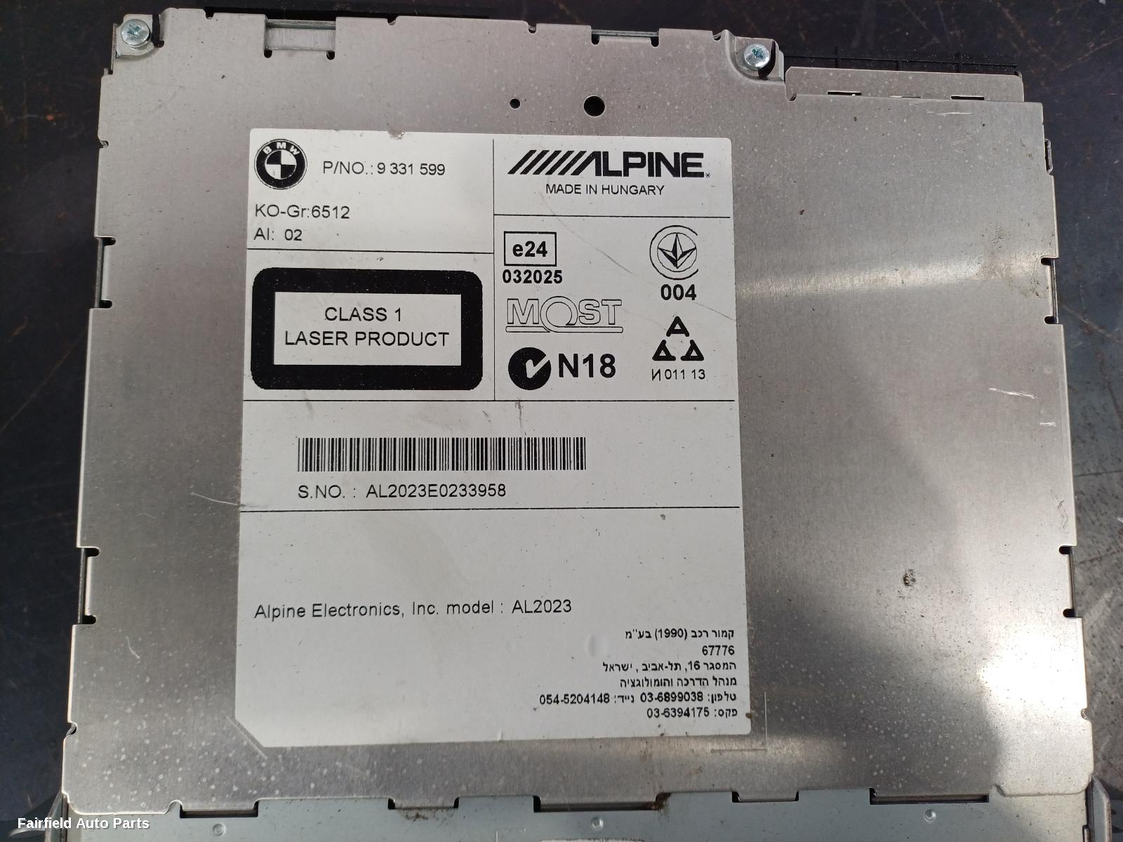 2014-2018 Bmw X3 Radio Cd Dvd Sat Tv