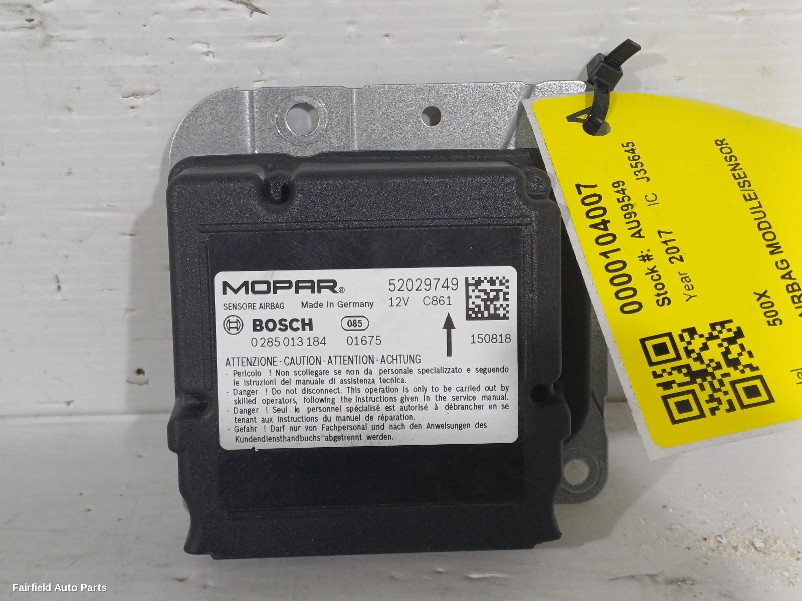 2015-2021 Fiat 500x Airbag Module Sensor