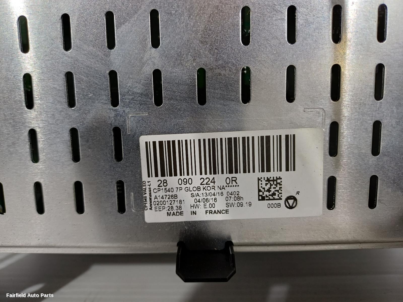 2016-2026 Renault Kaleos Heater Ac Controls