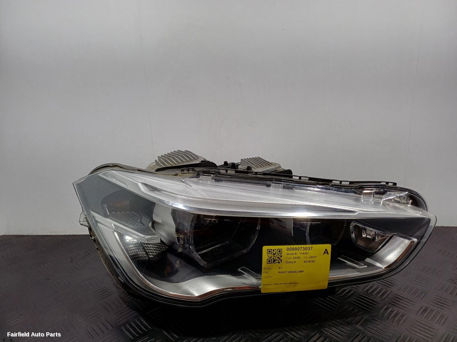 2016-2019 Bmw X1 Right Headlamp