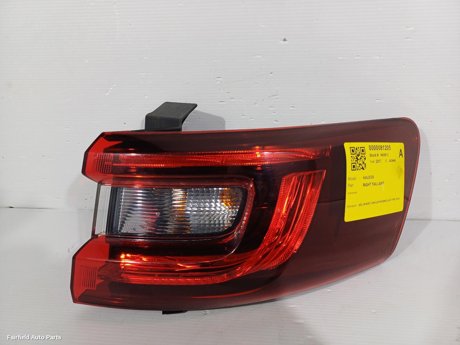 2016-2023 Renault Kaleos Right Taillight