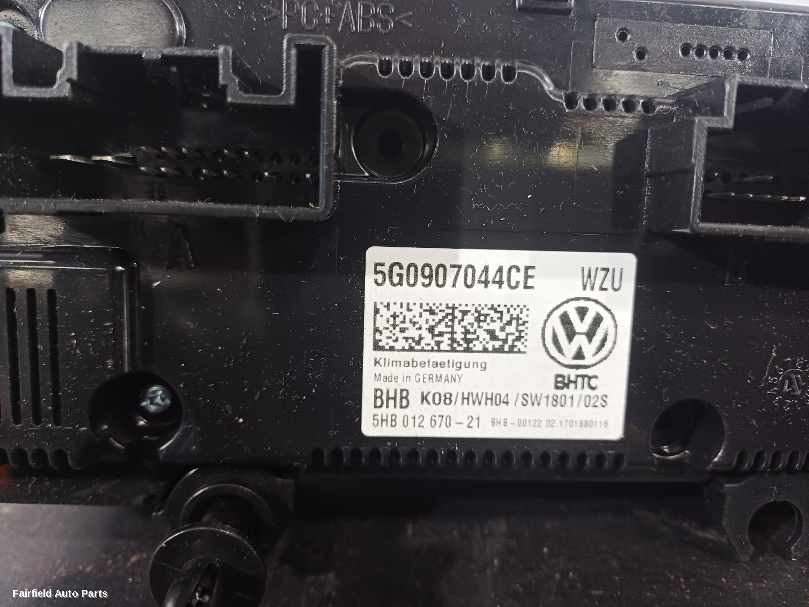 2012-2020 Volkswagen Golf Heater Ac Controls