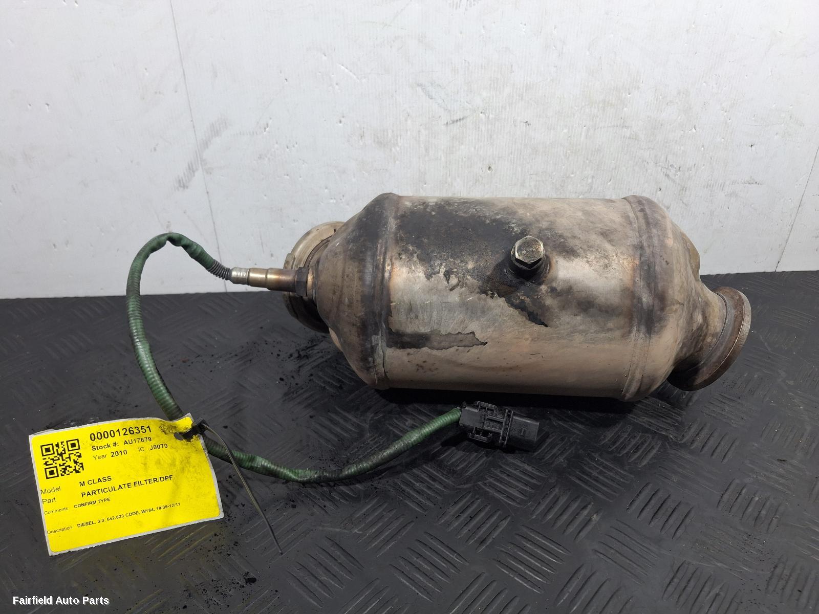 2009-2011 Mercedes M Class Particulate Filter Dpf