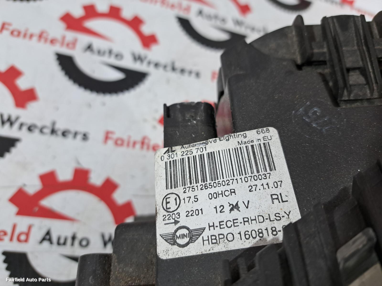 2008 Mini Cooper Left Headlamp