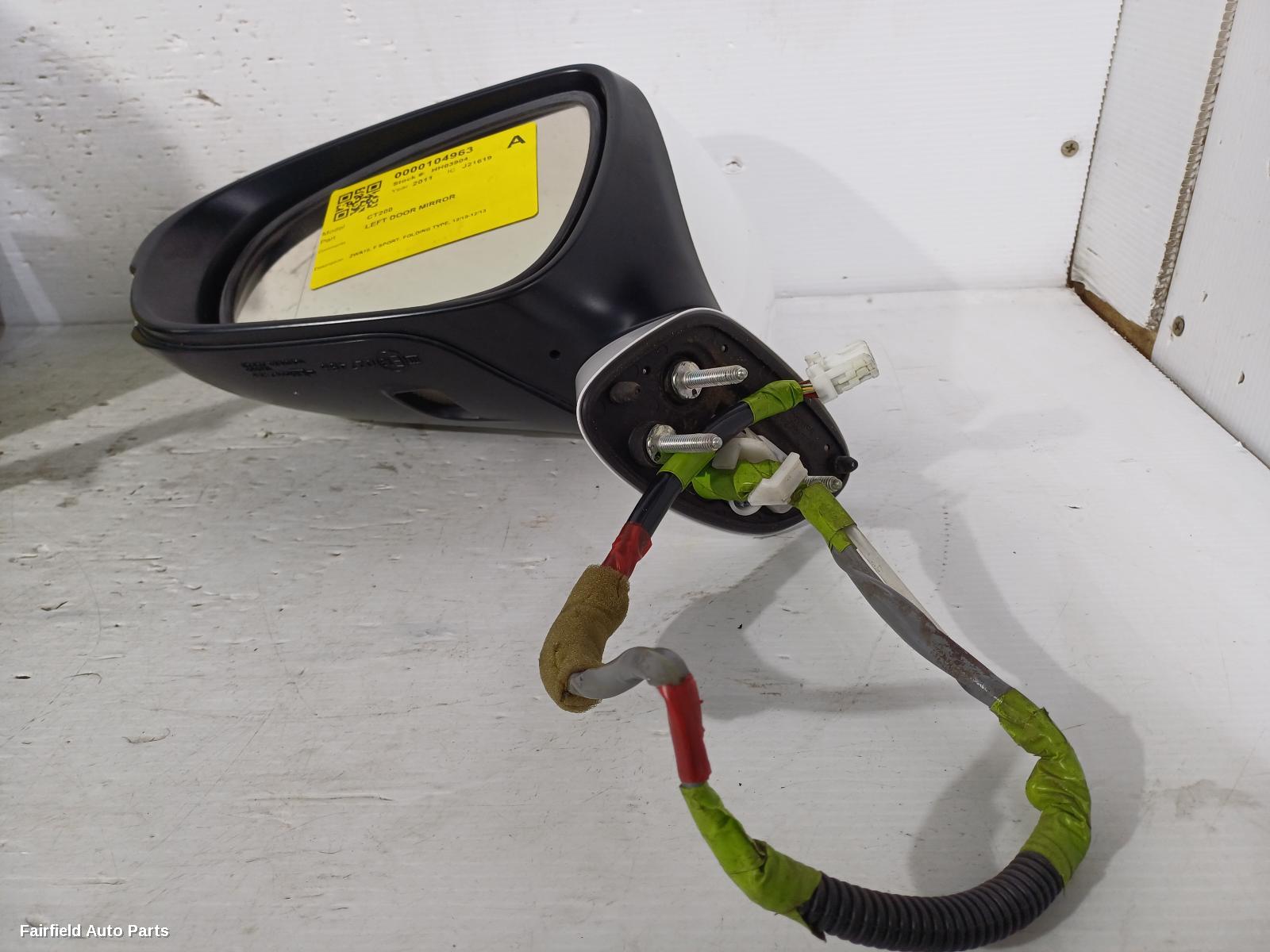 2011 Lexus Ct200h Left Door Mirror