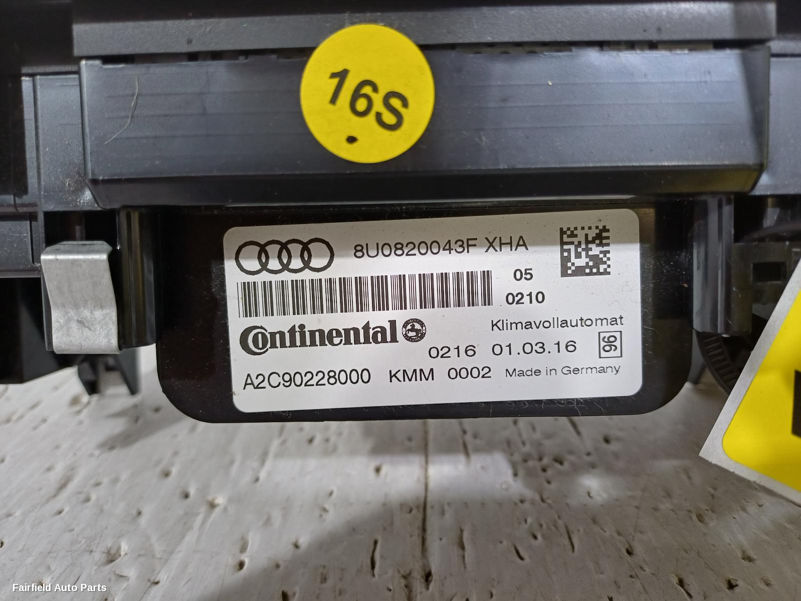 2014-2018 Audi Q3 Heater Ac Controls