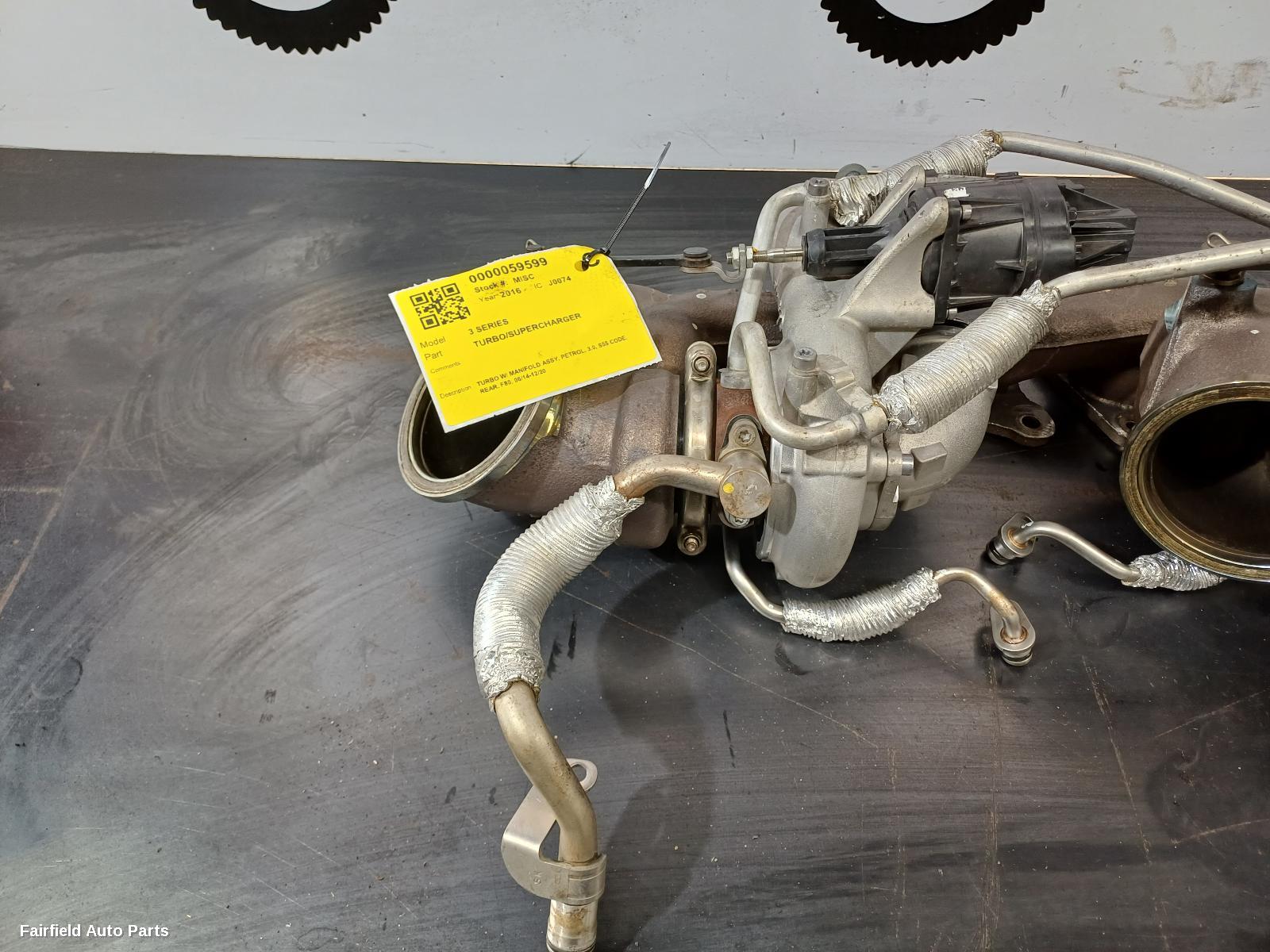 2014-2020 Bmw 3 Series Turbo Supercharger
