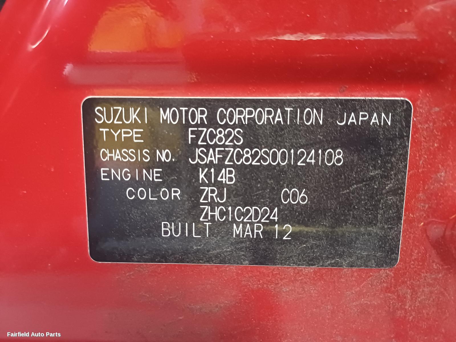 2012 Suzuki Swift Grille