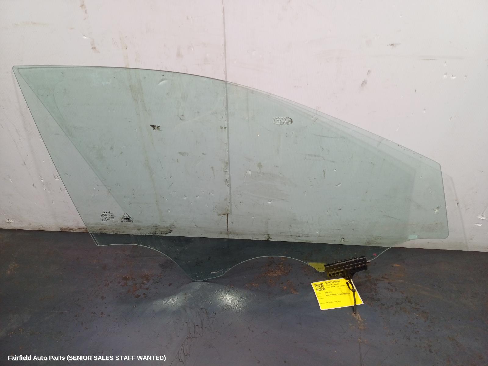 2024 Kia Cerato Right Front Door Window