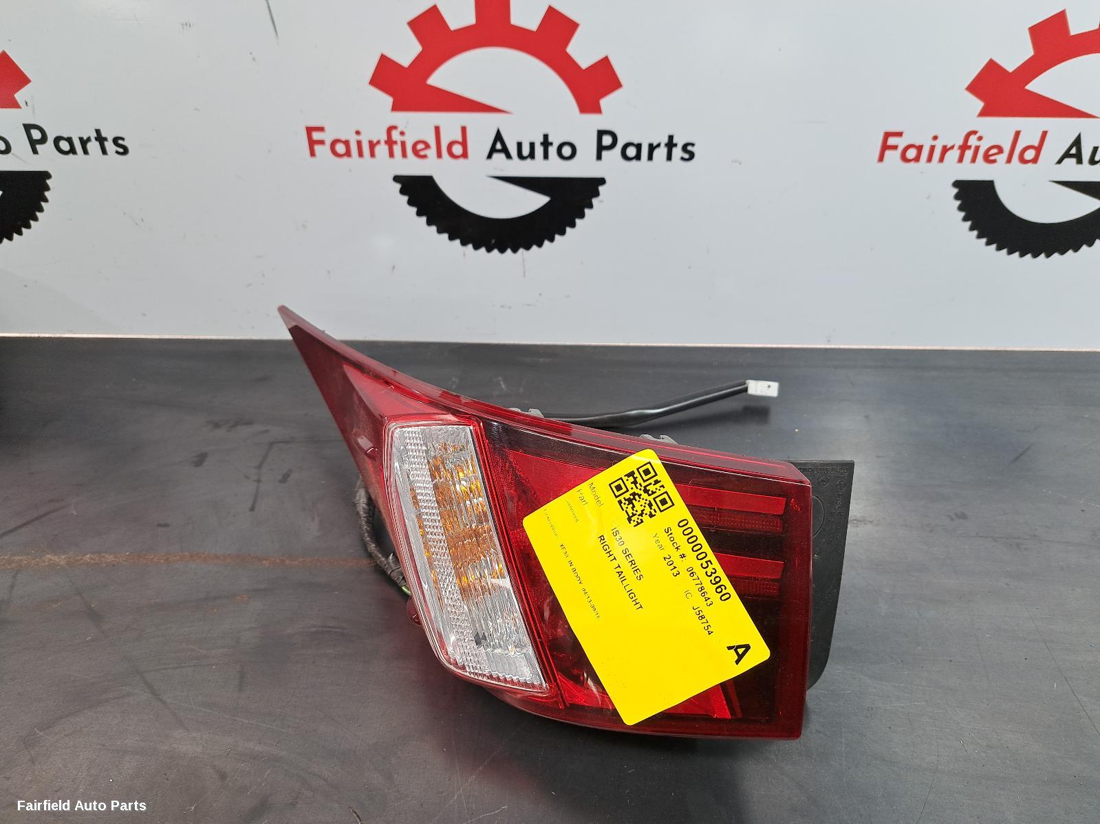 2013 Lexus Is Series Right Taillight