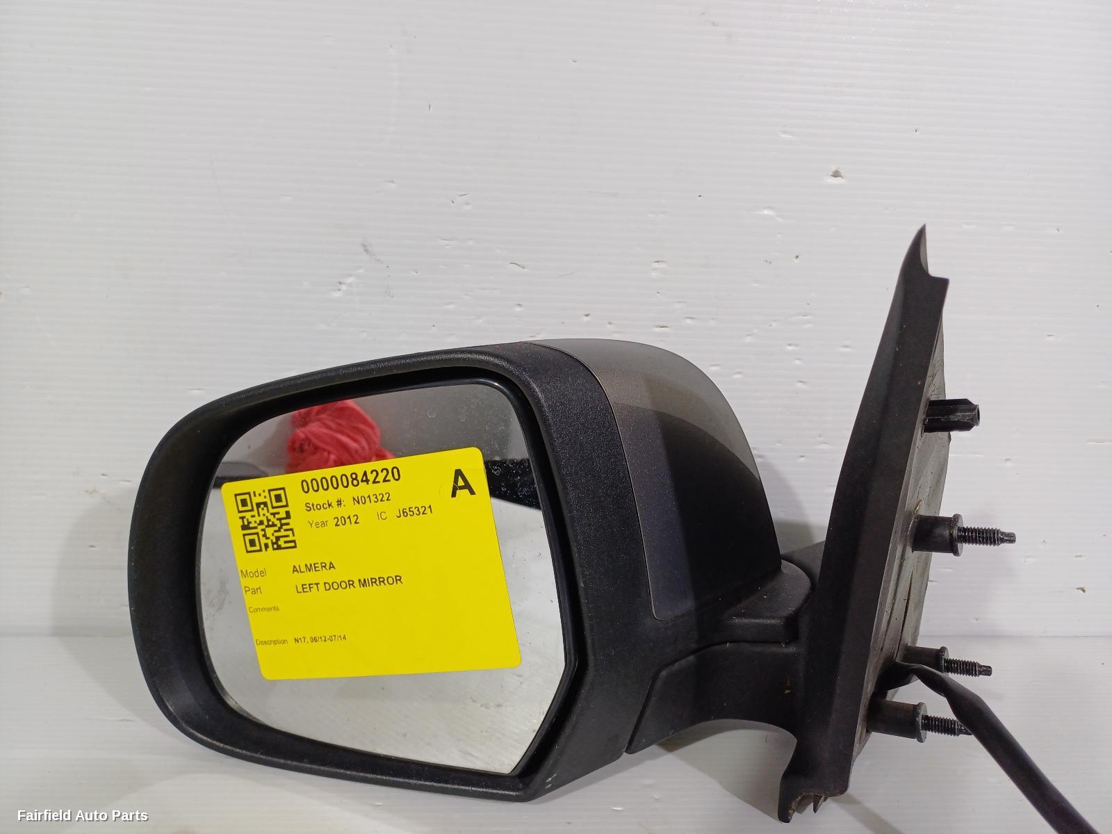 2012-2014 Nissan Almera Left Door Mirror