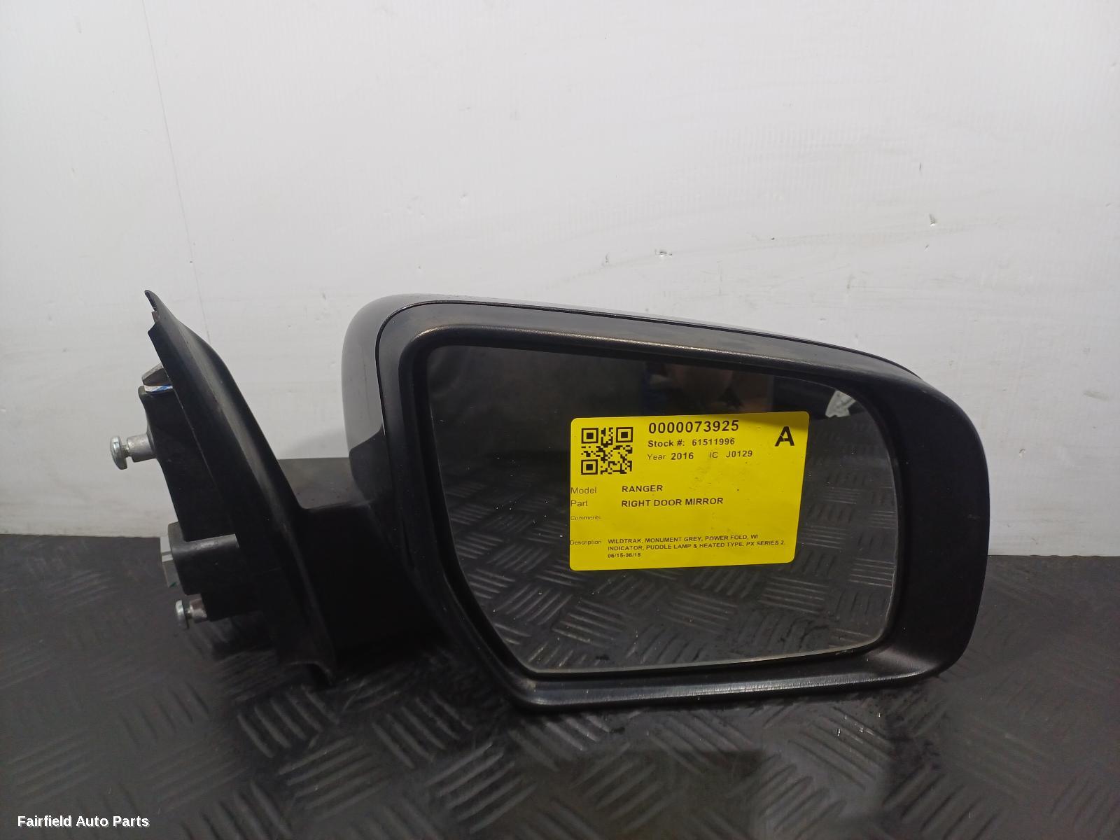 2015-2018 Ford Ranger Right Door Mirror
