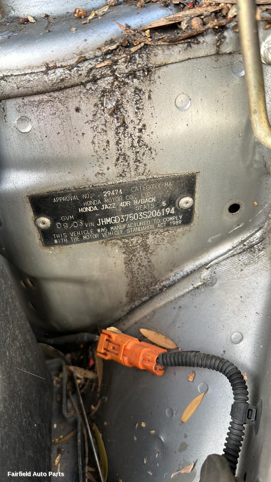 2003 Honda Jazz Left Taillight