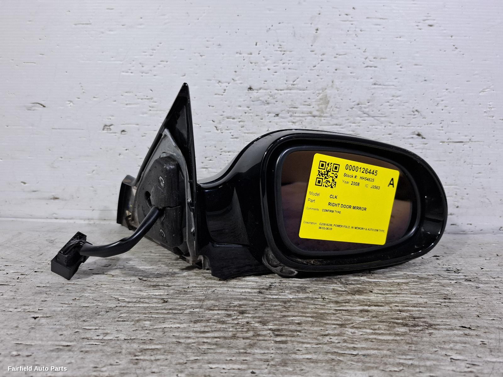 2002-2009 Mercedes Clk Right Door Mirror