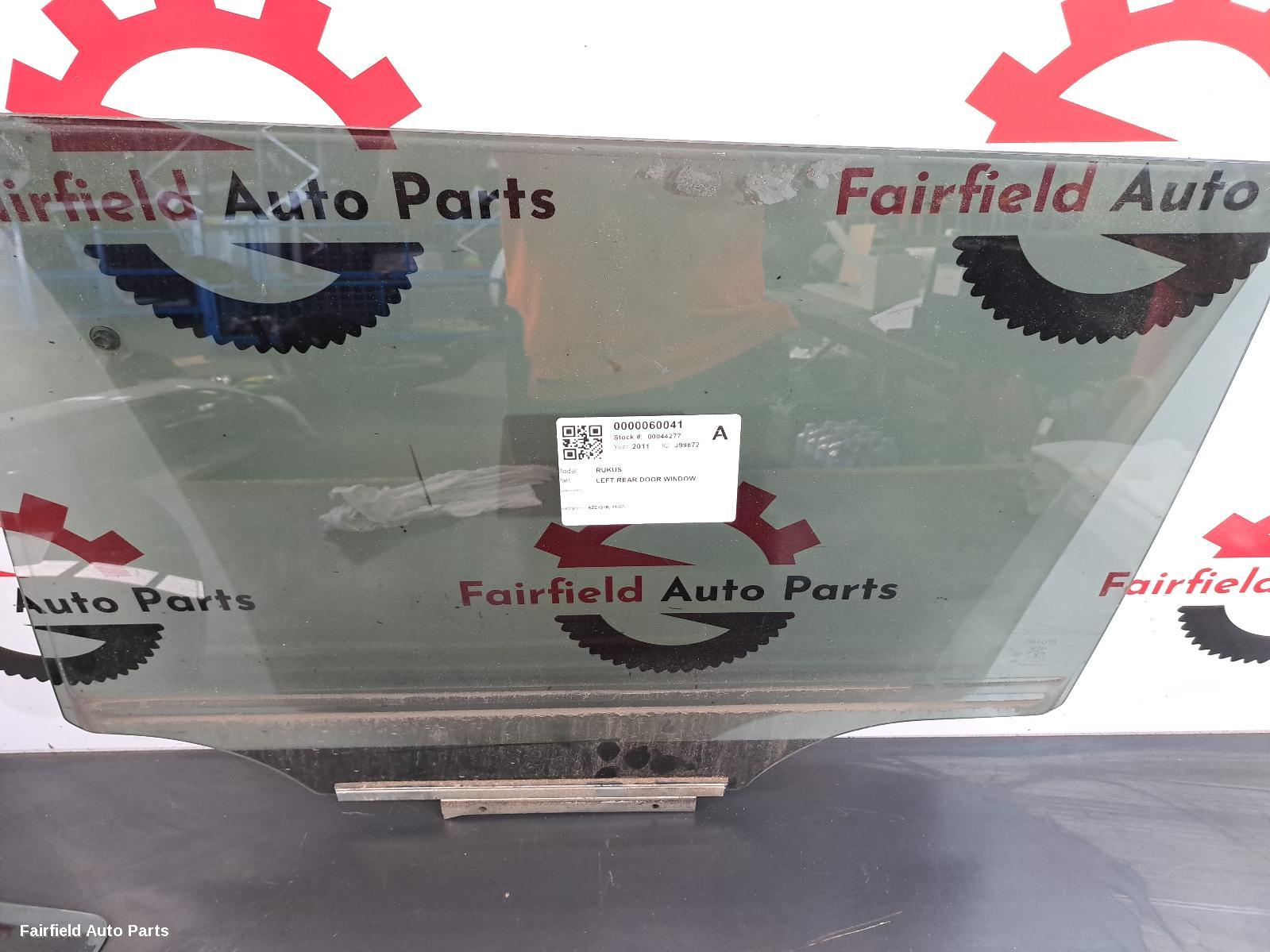 2007-2015 Toyota Rukus Left Rear Door Window