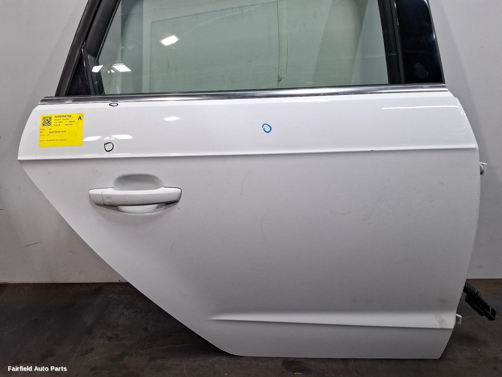 2013-2020 Audi A3 Right Rear Door Sliding