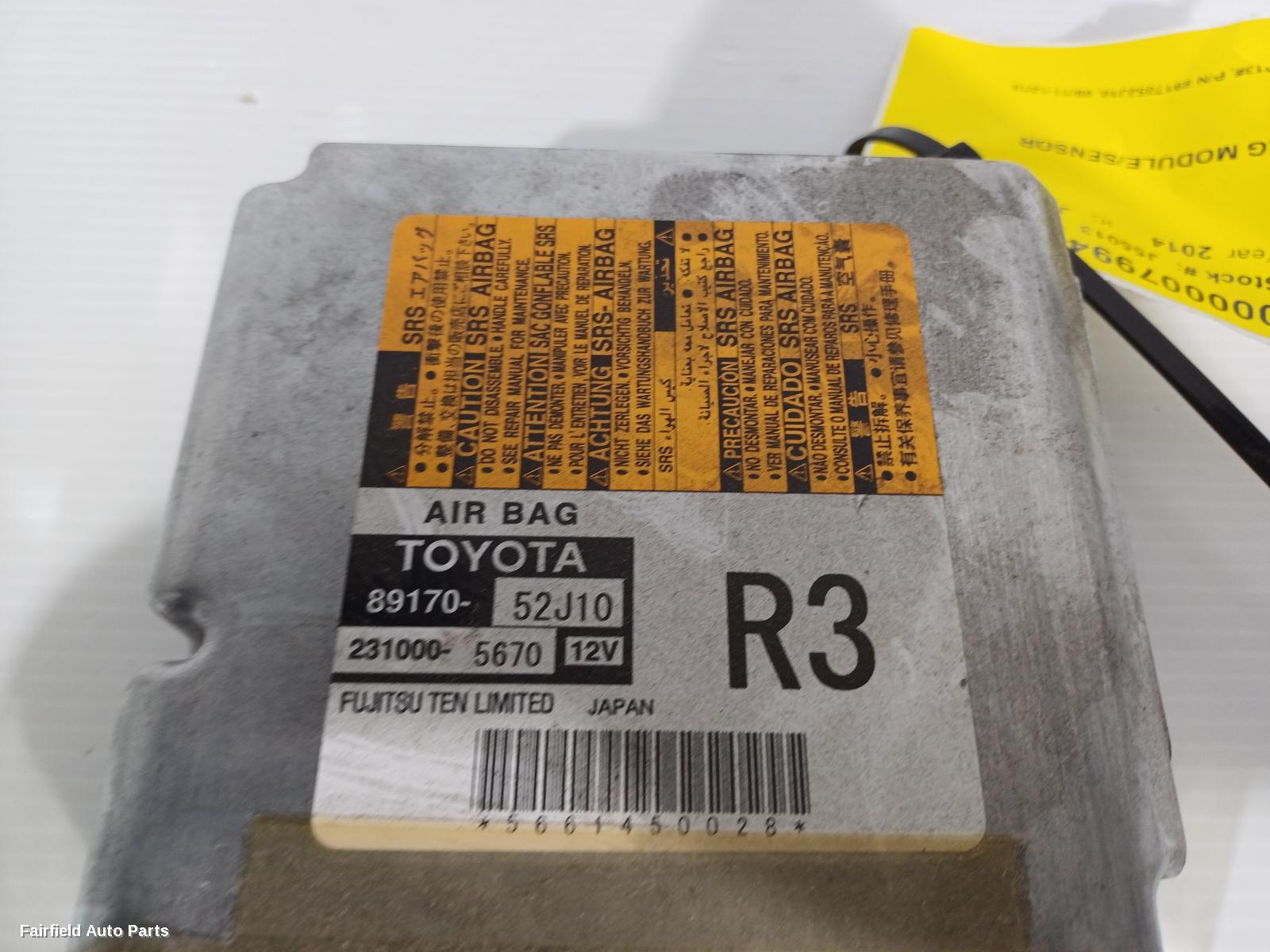 2011-2019 Toyota Yaris Airbag Module Sensor