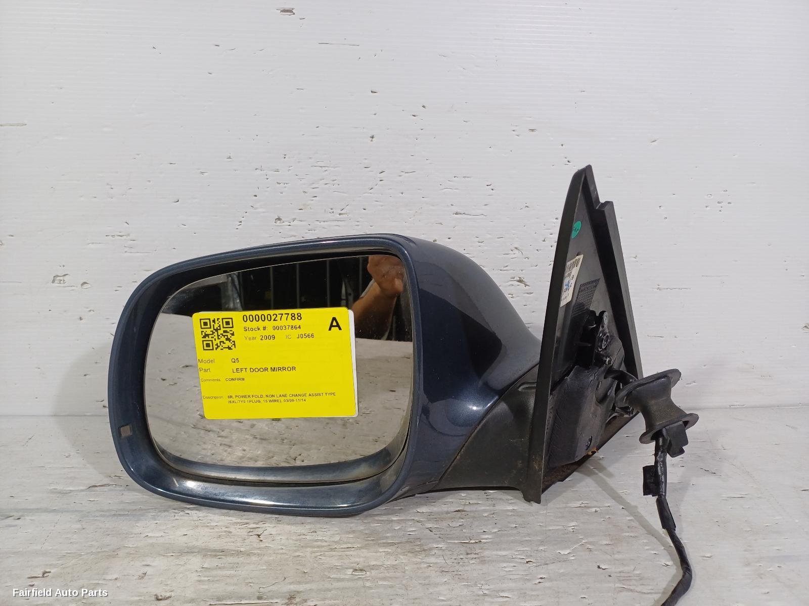 2008-2014 Audi Q5 Left Door Mirror