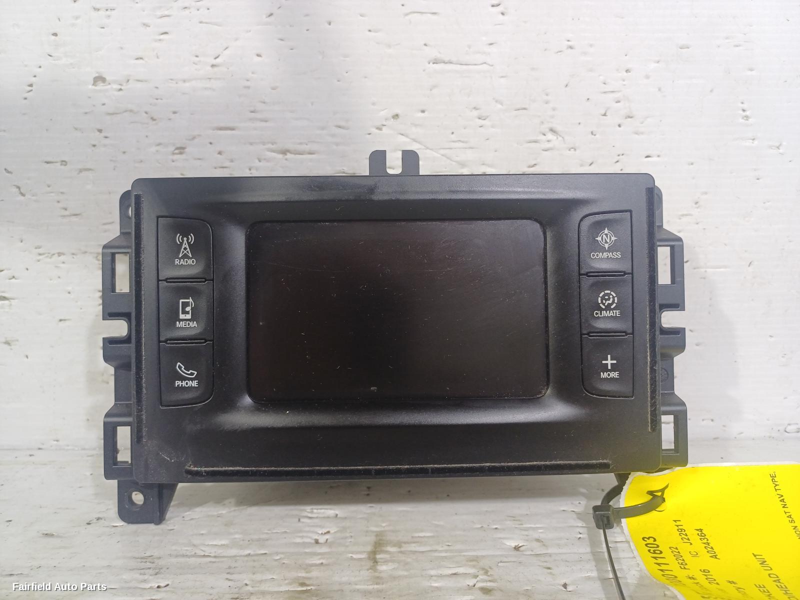 2014-2018 Jeep Cherokee Radio Cd Dvd Sat Tv