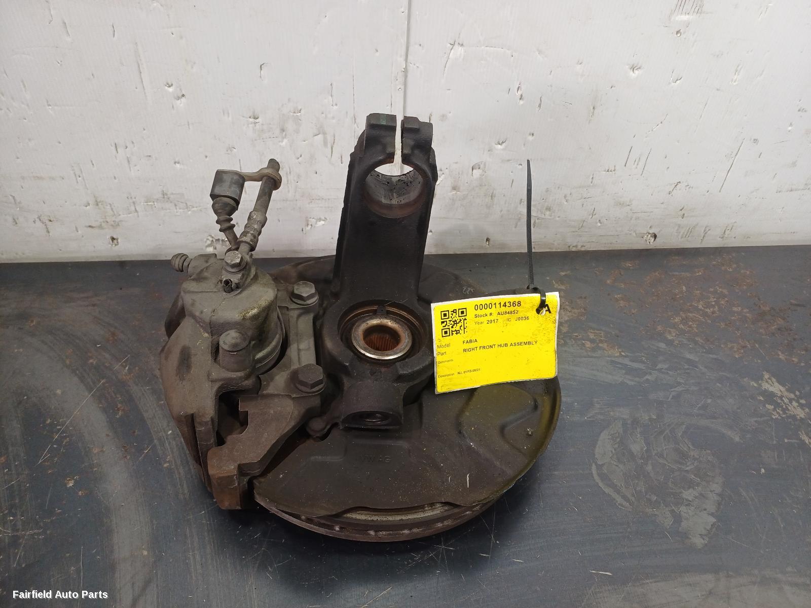 2015-2021 Skoda Fabia Right Front Hub Assembly