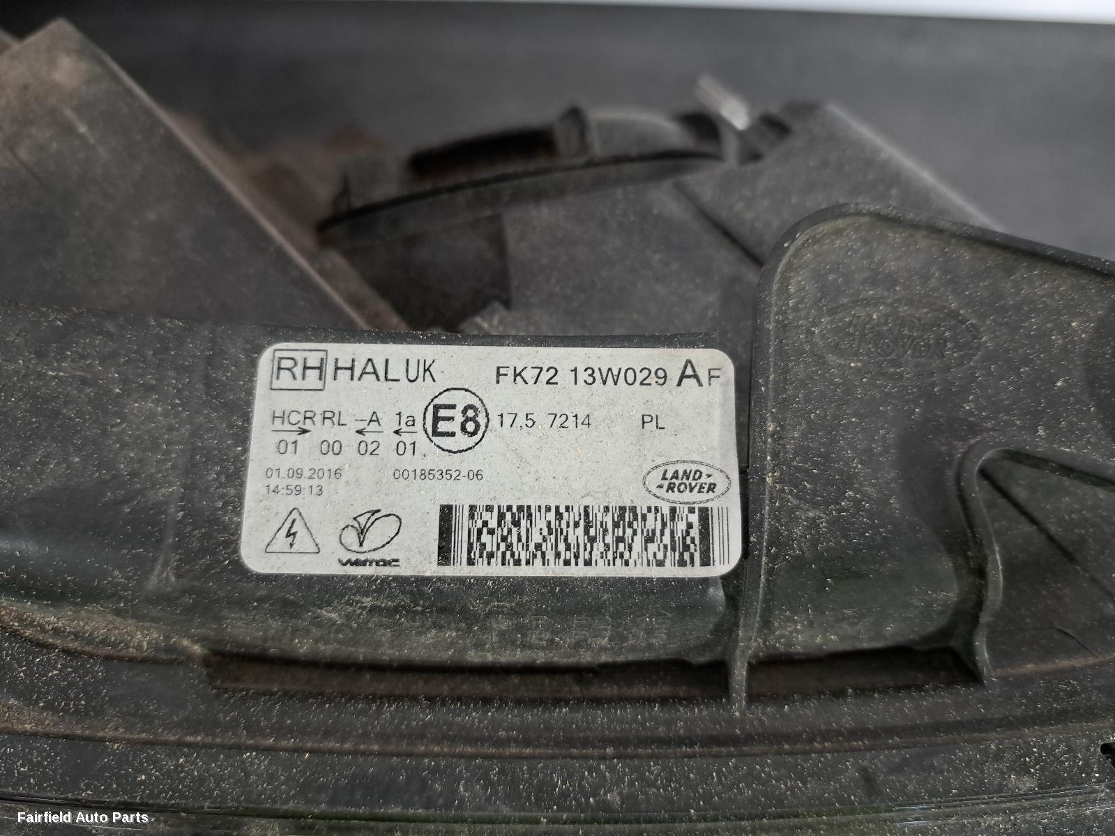 2015-2019 Land Rover Discovery Sport Right Headlamp