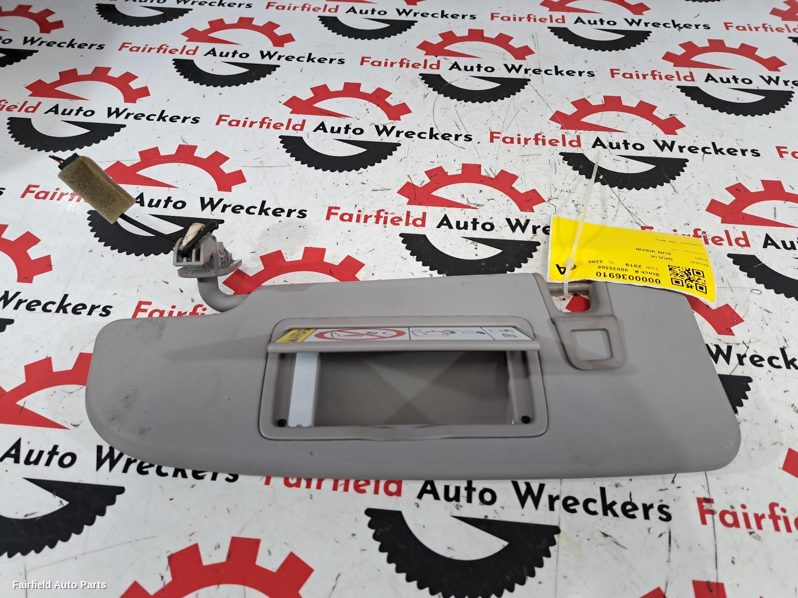 2019 Alfa Romeo Giulia Sunvisor