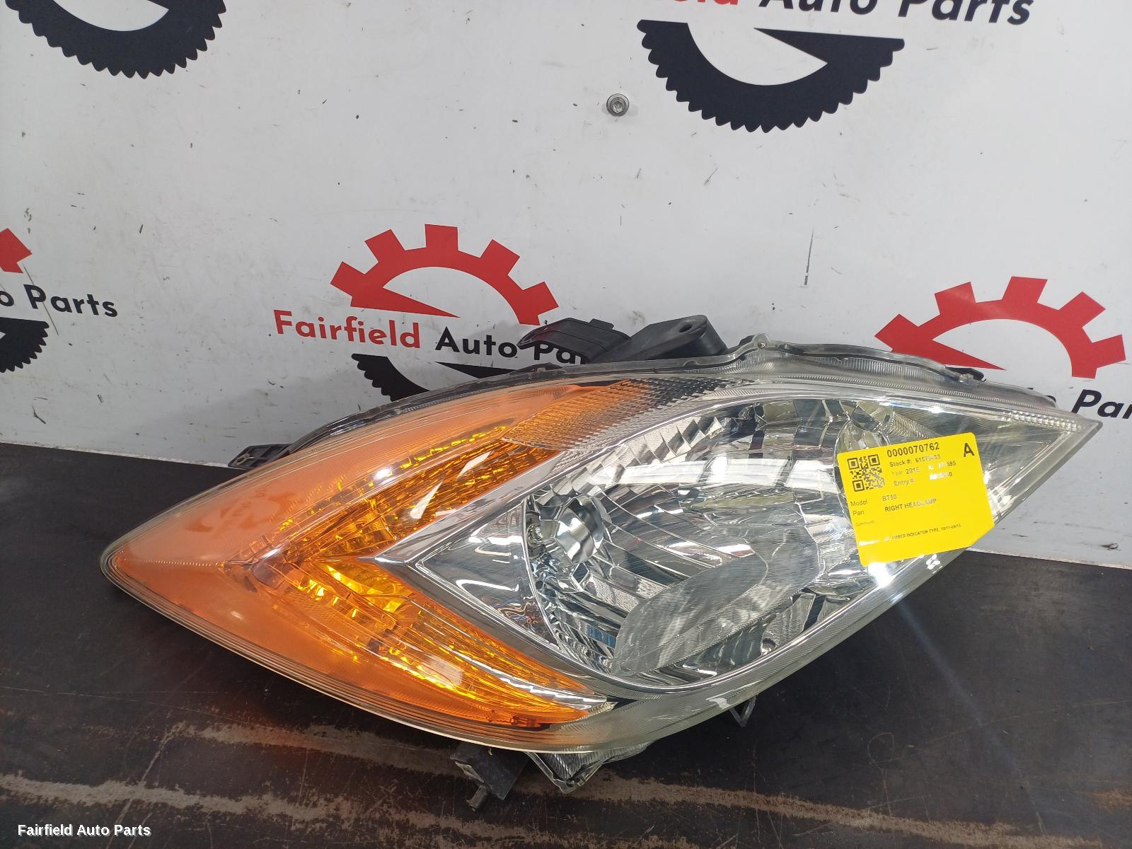 2015 Mazda Bt50 Right Headlamp