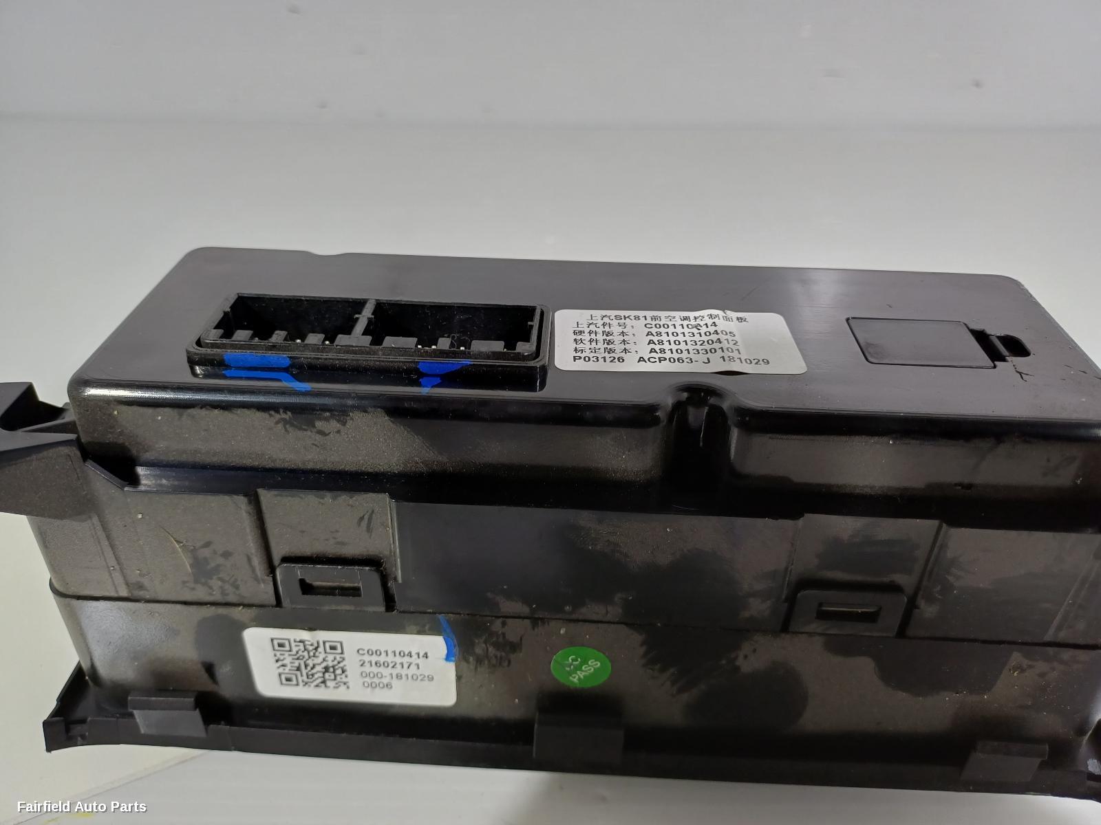 2017-2021 Ldv T60 Heater Ac Controls