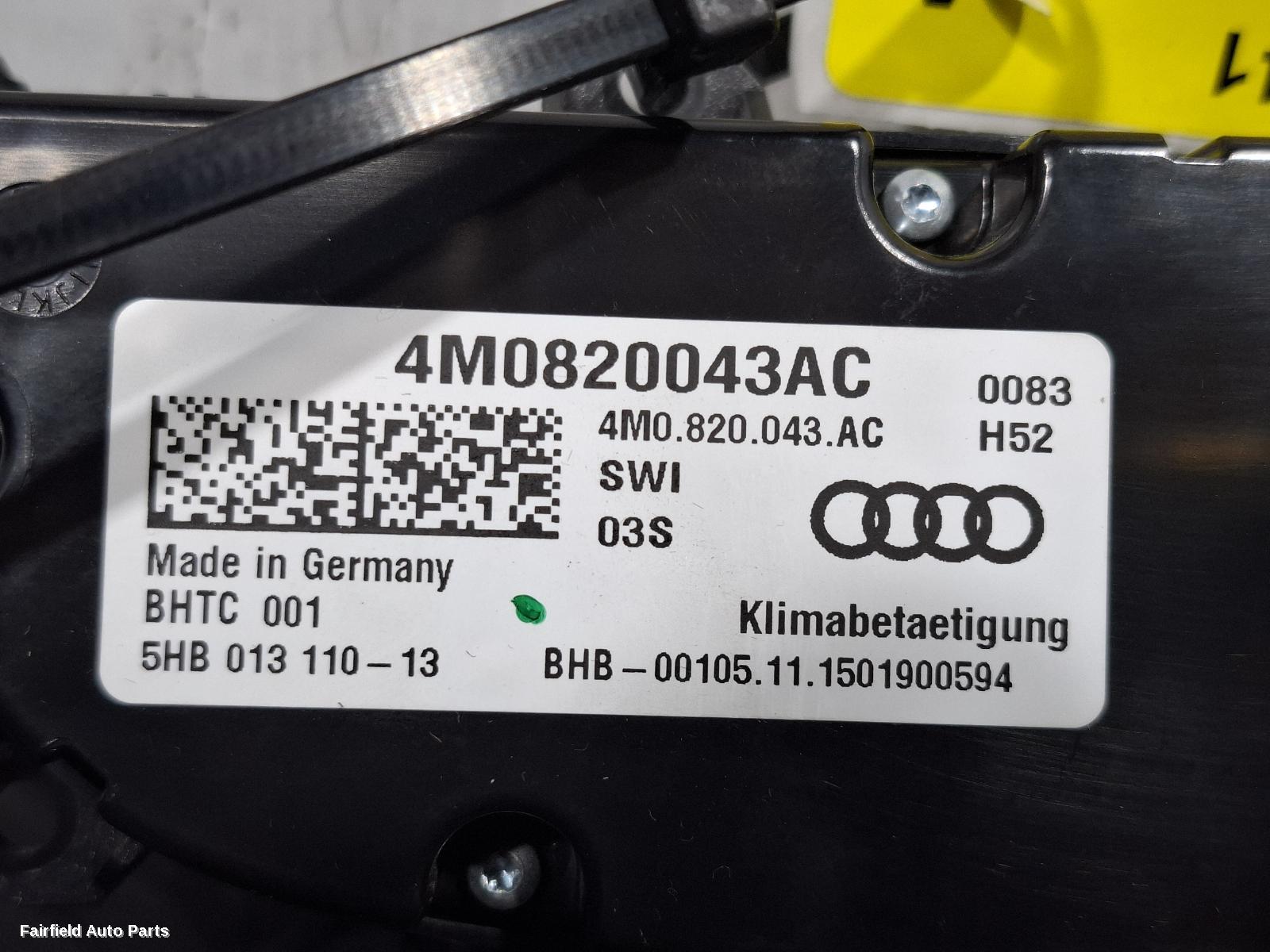 2015-2020 Audi Q7 Heater Ac Controls