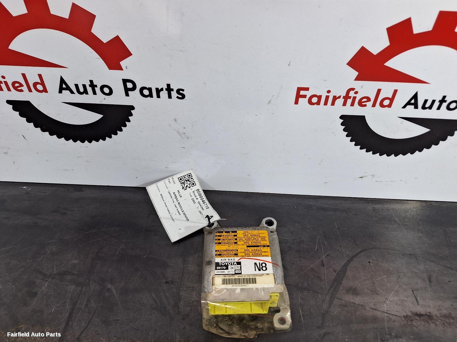 2005-2008 Toyota Hilux Airbag Module Sensor