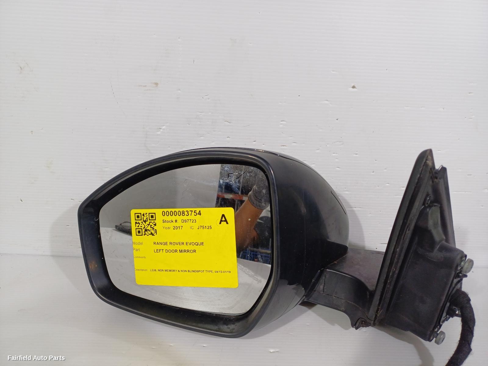 2015-2019 Land Rover Rangerover Evoque Left Door Mirror
