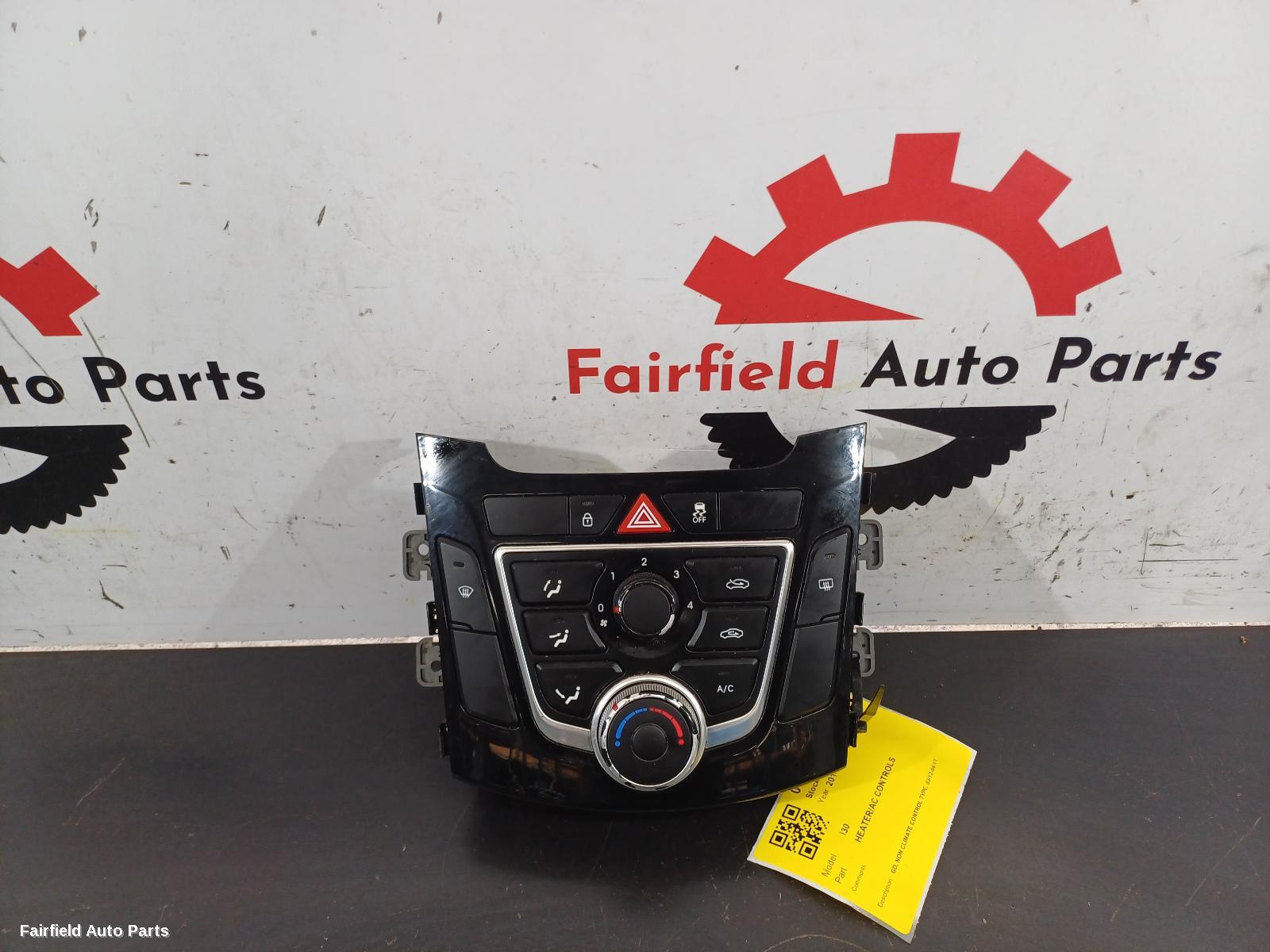 2012-2017 Hyundai I30 Heater Ac Controls