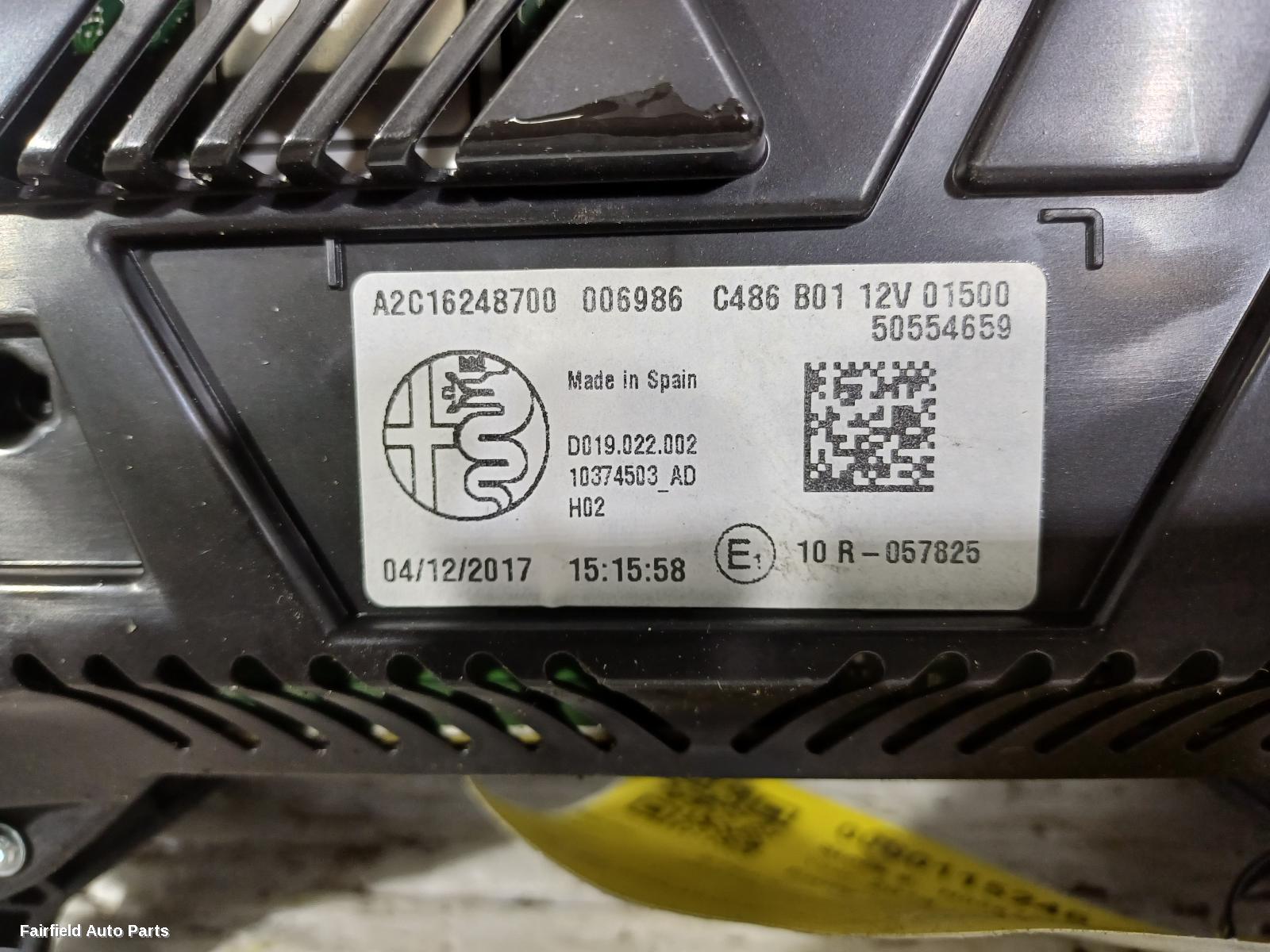 2018-2021 Alfa Romeo Stelvio Instrument Cluster