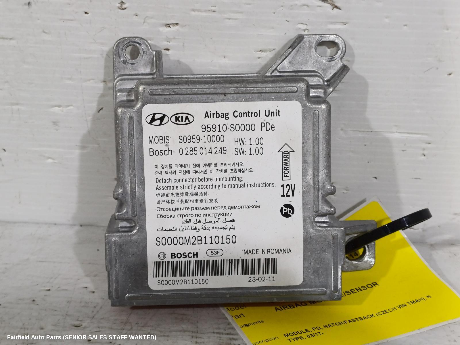 2017-2024 Hyundai I30 Airbag Module Sensor