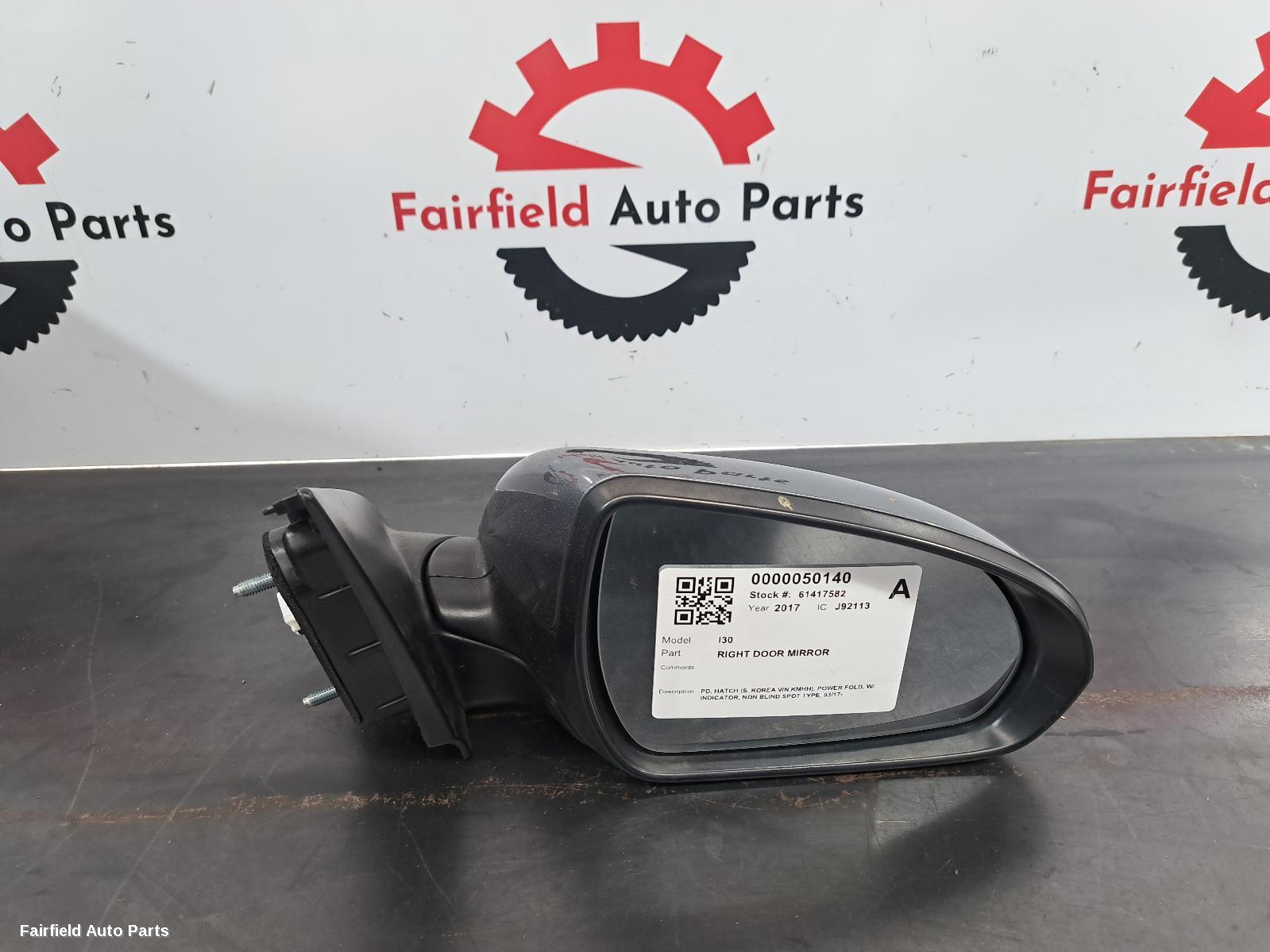 2017-2023 Hyundai I30 Right Door Mirror