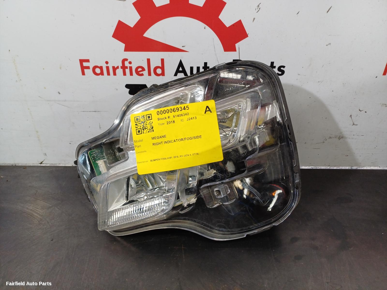 2018-2023 Renault Megane Right Indicator Fog Side